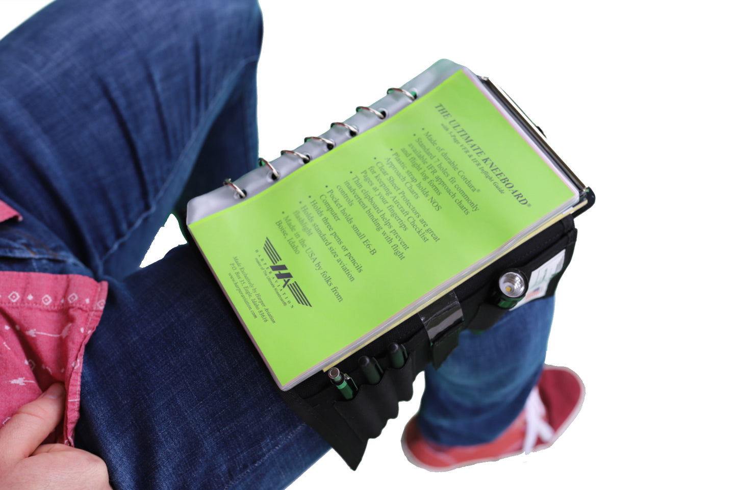 The Ultimate Kneeboard® Loose-ring with In-flight Guide